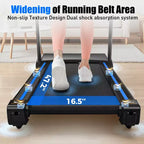 Whisen Electric Foldable Treadmill, 3.5HP Workout Running Machine Walking with Automatic Incline - Black