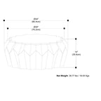 Oakcrest SOLID MANGO WOOD 34 inch Wide Polygon Contemporary Coffee Table Fully Assembled