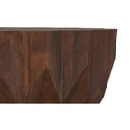 Oakcrest SOLID MANGO WOOD 34 inch Wide Polygon Contemporary Coffee Table Fully Assembled
