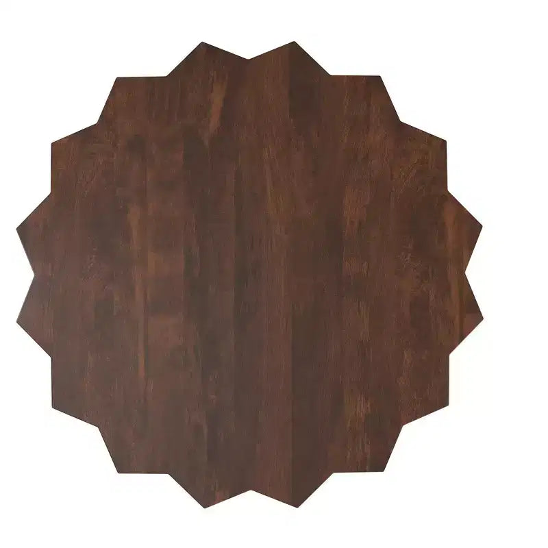 Oakcrest SOLID MANGO WOOD 34 inch Wide Polygon Contemporary Coffee Table Fully Assembled