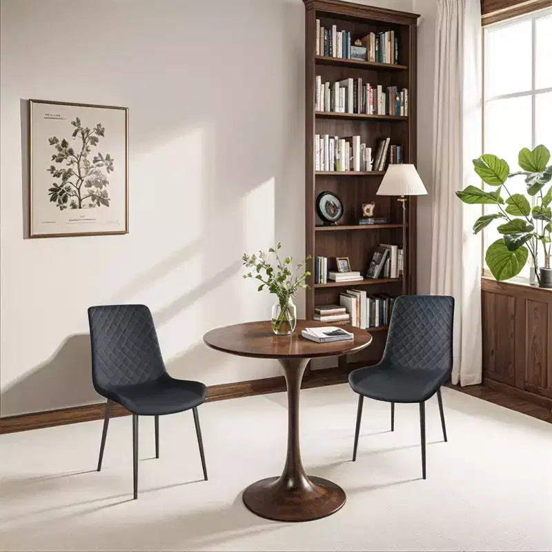TUYOHW PU Leather Dining Chairs Set of 2/4 with Metal Legs,Waterproof Kitchen & Dining Room Chairs with Scratch-resistant Feet,300 lbs Capacity