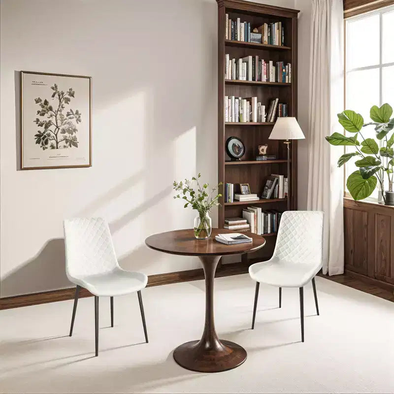 TUYOHW PU Leather Dining Chairs Set of 2/4 with Metal Legs,Waterproof Kitchen & Dining Room Chairs with Scratch-resistant Feet,300 lbs Capacity