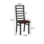 TUYOHW High Backrest Dining Chairs Set of 2/4 ,PU Leahter Kitchen Chairs with Steel Legs,Space-saving Dining Room Chairs for Apartment,Small Areas