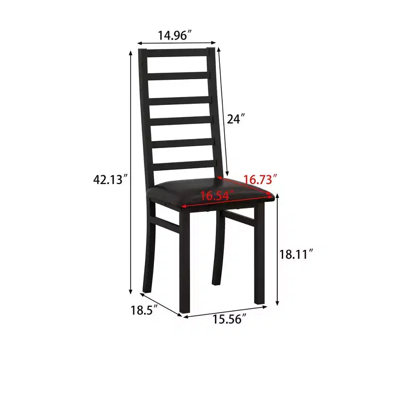 TUYOHW High Backrest Dining Chairs Set of 2/4 ,PU Leahter Kitchen Chairs with Steel Legs,Space-saving Dining Room Chairs for Apartment,Small Areas