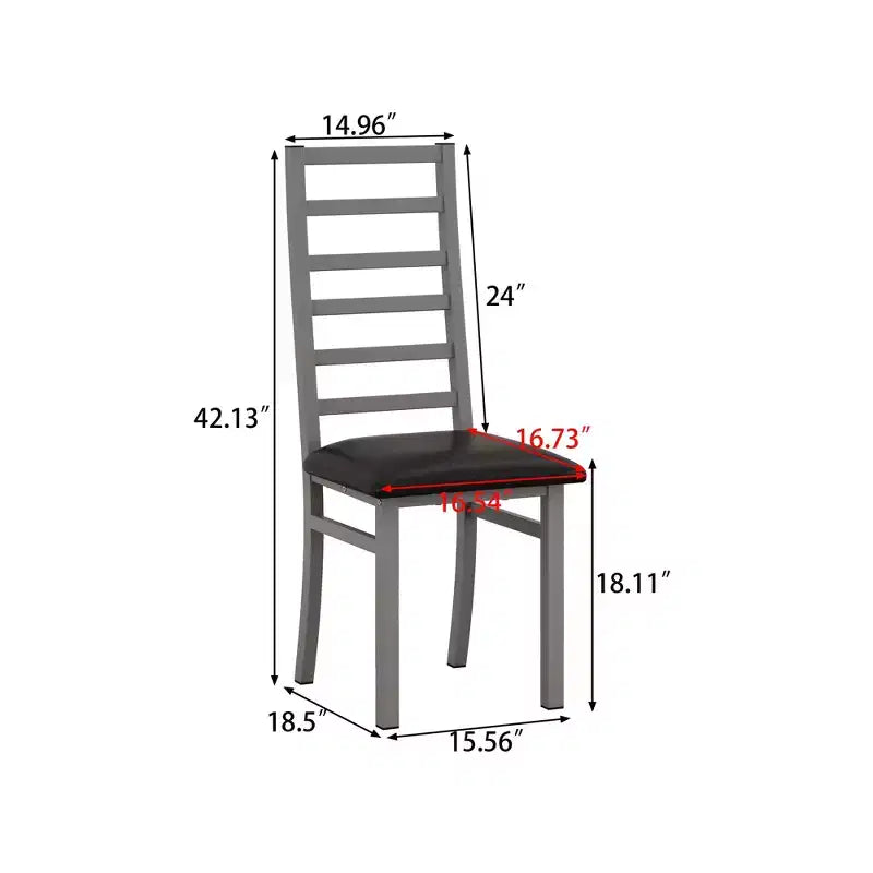 TUYOHW High Backrest Dining Chairs Set of 2/4 ,PU Leahter Kitchen Chairs with Steel Legs,Space-saving Dining Room Chairs for Apartment,Small Areas
