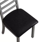 TUYOHW High Backrest Dining Chairs Set of 2/4 ,PU Leahter Kitchen Chairs with Steel Legs,Space-saving Dining Room Chairs for Apartment,Small Areas