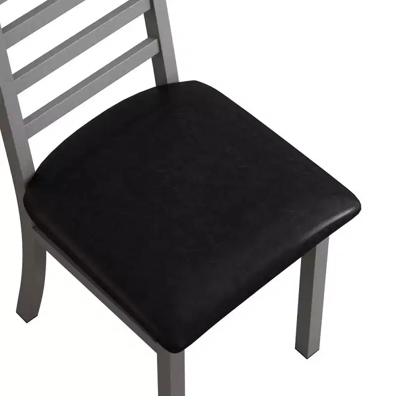 TUYOHW High Backrest Dining Chairs Set of 2/4 ,PU Leahter Kitchen Chairs with Steel Legs,Space-saving Dining Room Chairs for Apartment,Small Areas