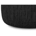 Garcia 30 inch Wide Boho Pouf in Genuine Woven Leather, Assembled