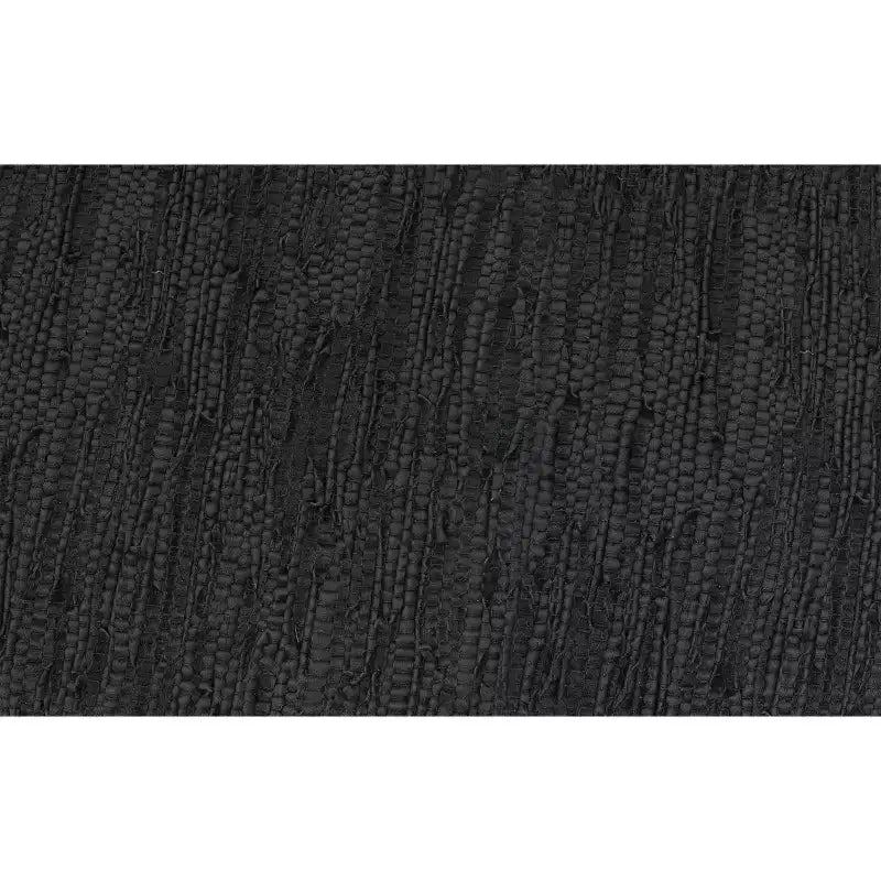 Garcia 30 inch Wide Boho Pouf in Genuine Woven Leather, Assembled