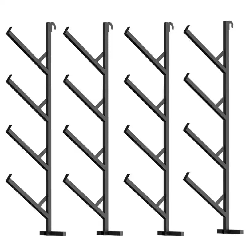 2-Pack 4-Tier Heavy-Duty Shipping Container Pipe Rack, No-Drill Shelving Brackets, Easy to Install Hanging Racks with 400lbs Capacity