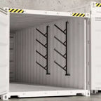 2-Pack 4-Tier Heavy-Duty Shipping Container Pipe Rack, No-Drill Shelving Brackets, Easy to Install Hanging Racks with 400lbs Capacity