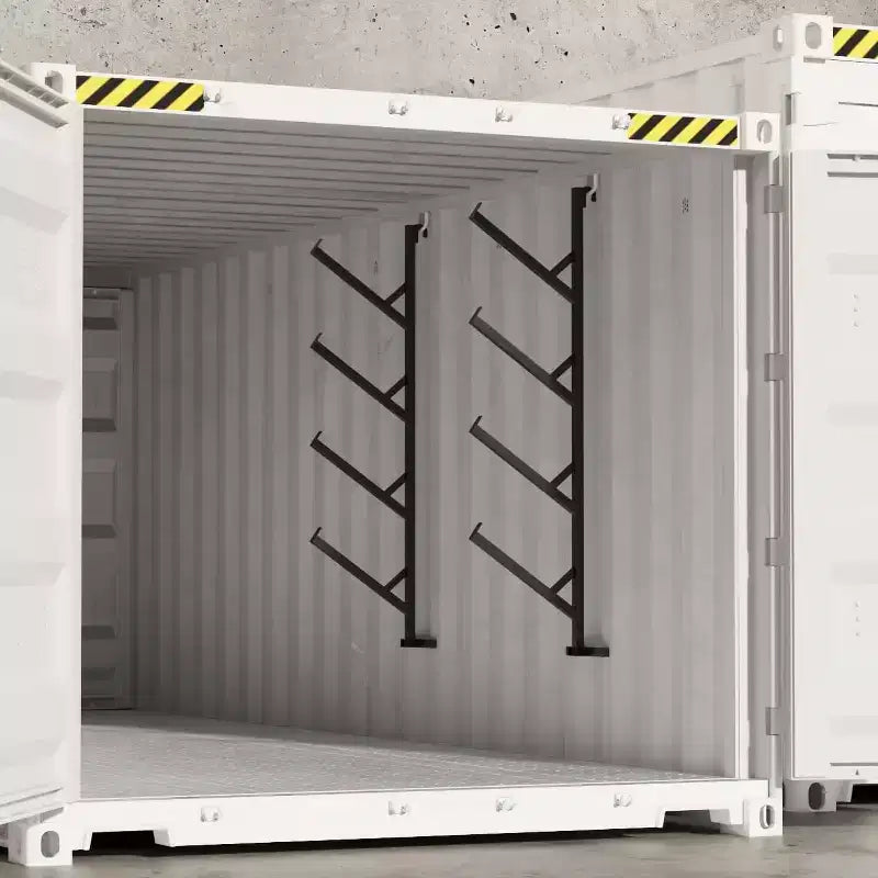 2-Pack 4-Tier Heavy-Duty Shipping Container Pipe Rack, No-Drill Shelving Brackets, Easy to Install Hanging Racks with 400lbs Capacity