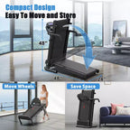 Whisen Walking Pad Foldable Treadmill, 2.5HP Portable Treadmill Running Machin - Black & Orange