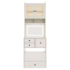 Compact Vanity, Make Up Vanity Desk with Mirror and Lights, White Vanity Table Set with Charger Station,Girls Small Vanity and Storage Chair
