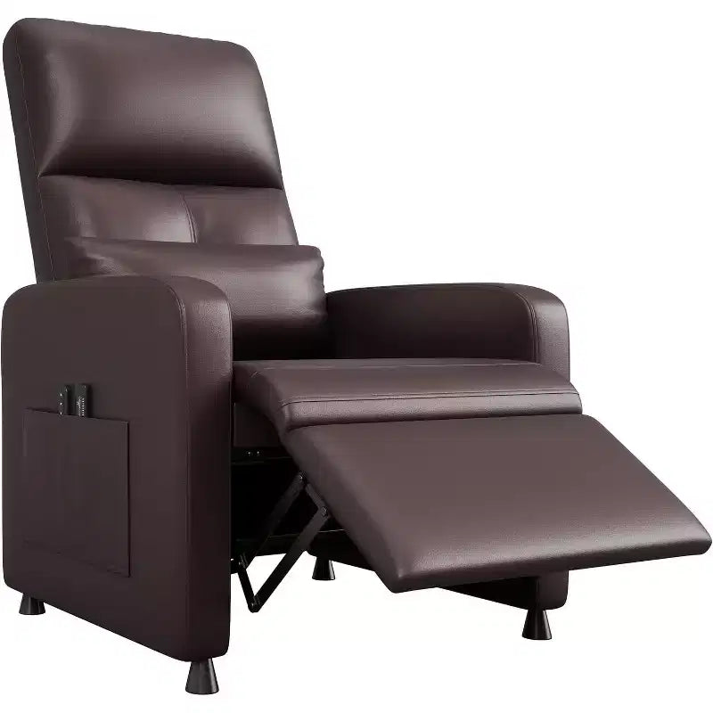 Acekool Power Recliner Chair, Adjustable Electric PU Leather Recliner with USB Port, Side Pockets, Ergonomic Single Sofa for Living Room, Home Theater