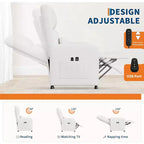 Acekool Power Recliner Chair, Adjustable Electric PU Leather Recliner with USB Port, Side Pockets, Ergonomic Single Sofa for Living Room, Home Theater