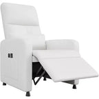 Acekool Power Recliner Chair, Adjustable Electric PU Leather Recliner with USB Port, Side Pockets, Ergonomic Single Sofa for Living Room, Home Theater