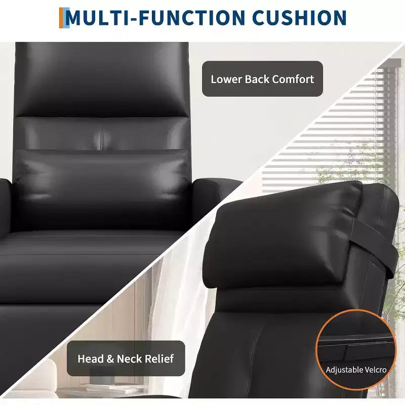 Acekool Power Recliner Chair, Adjustable Electric PU Leather Recliner with USB Port, Side Pockets, Ergonomic Single Sofa for Living Room, Home Theater