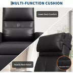 Acekool Power Recliner Chair, Adjustable Electric PU Leather Recliner with USB Port, Side Pockets, Ergonomic Single Sofa for Living Room, Home Theater