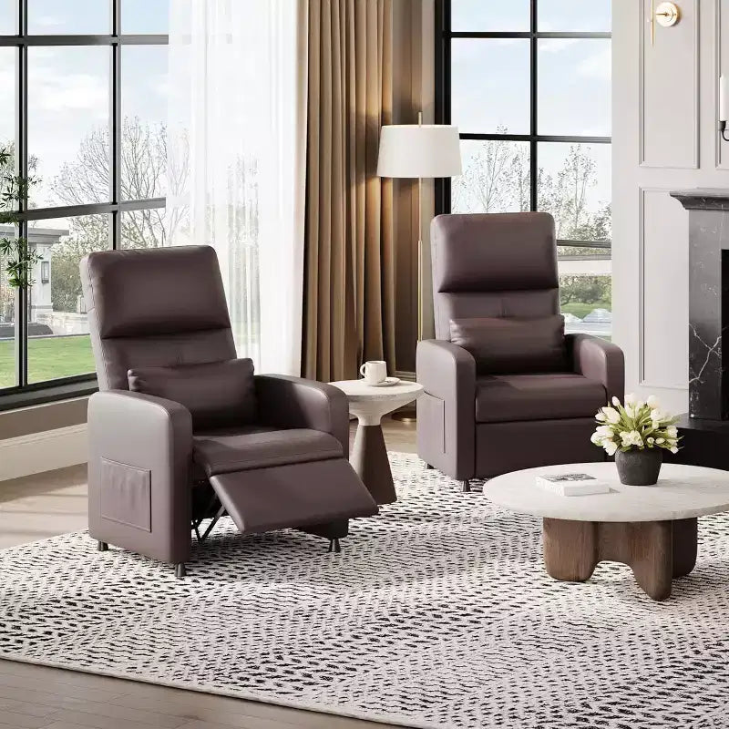 Acekool Power Recliner Chair, Adjustable Electric PU Leather Recliner with USB Port, Side Pockets, Ergonomic Single Sofa for Living Room, Home Theater