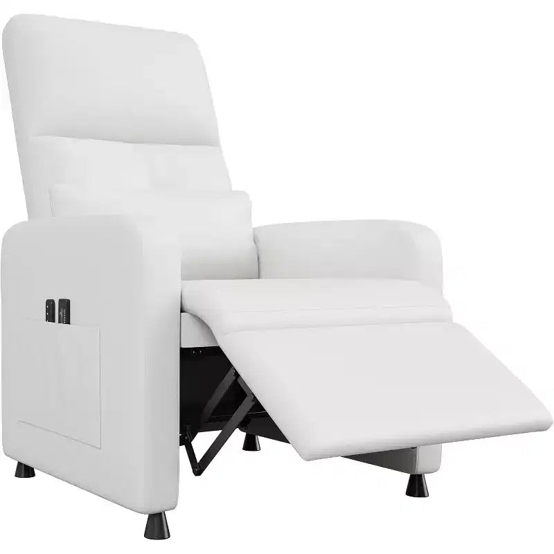 Acekool Power Recliner Chair, Adjustable Electric PU Leather Recliner with USB Port, Side Pockets, Ergonomic Single Sofa for Living Room, Home Theater