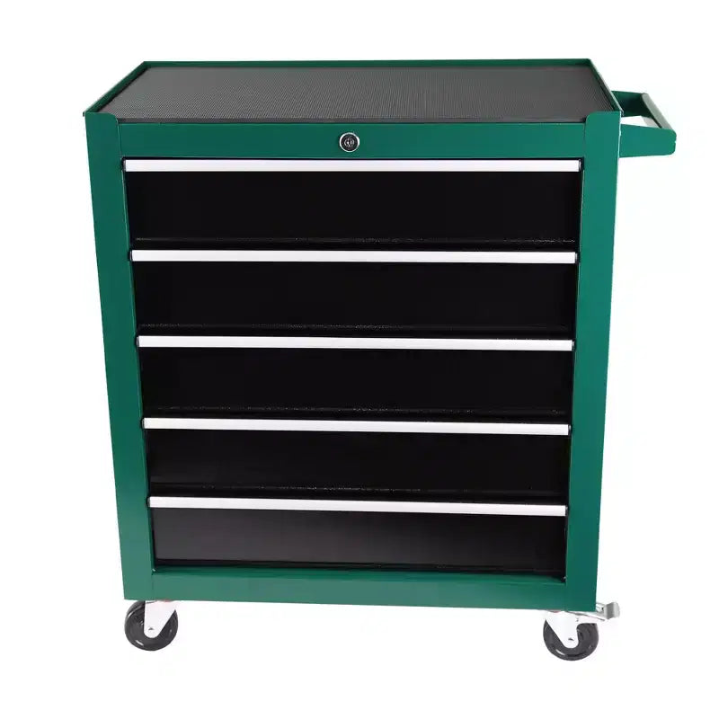 5 Drawer Rolling Tool Chest with Wheels, Steel Portable Tool Storage Cabinet for Garage Workshop Warehouse