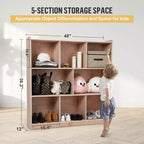 8-Section Entryway Storage Cabinet w/ 4 Hidden Wheels. 2 Bins. Mobile Organizer