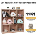 8-Section Entryway Storage Cabinet w/ 4 Hidden Wheels. 2 Bins. Mobile Organizer