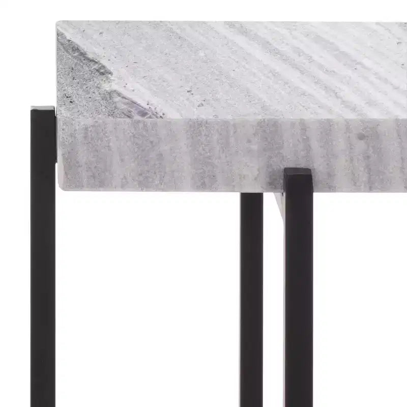 Aloha Marble Side Table - ACC3748 - Grey/Black - Safavieh