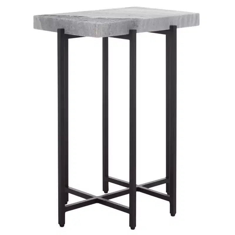 Aloha Marble Side Table - ACC3748 - Grey/Black - Safavieh
