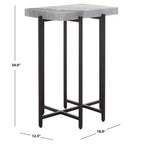 Aloha Marble Side Table - ACC3748 - Grey/Black - Safavieh