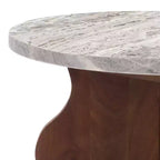 Galih Marble Side Table - ACC3754 - Grey/Brown - Safavieh