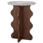 Galih Marble Side Table - ACC3754 - Grey/Brown - Safavieh