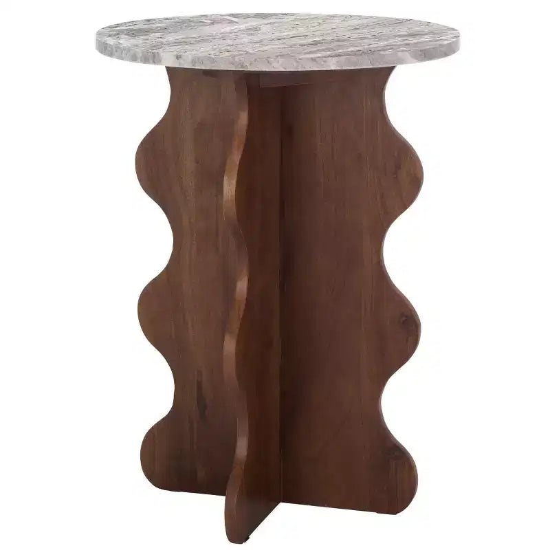 Galih Marble Side Table - ACC3754 - Grey/Brown - Safavieh