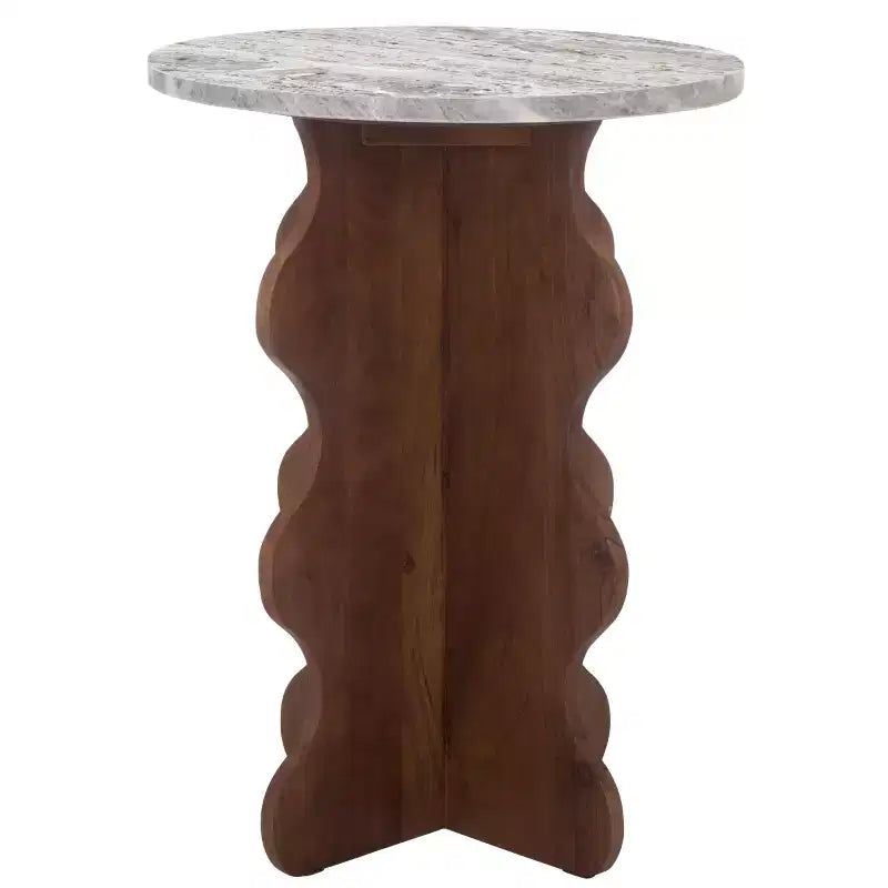 Galih Marble Side Table - ACC3754 - Grey/Brown - Safavieh