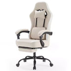TUYOHW Ergonomic Office Chair with Padding Armrest, Gaming Chair with Lumbar Support, Swivel Rolling Chair with Wheels for Home, Office