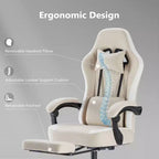 TUYOHW Ergonomic Office Chair with Padding Armrest, Gaming Chair with Lumbar Support, Swivel Rolling Chair with Wheels for Home, Office