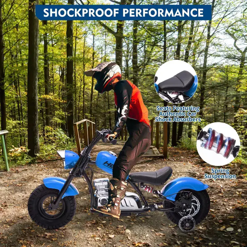 Coolmee Kids 36V Electric Dirt Bike, 3-Speed Modes, Twist Throttle, Rear Disc Brake, Dual Suspension, LED Headlight, Ride on Motorcycle