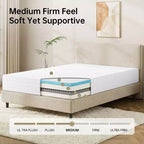 EHMKNP 12 inch Queen Sizes Mattress for Adult Teenager Single, Cooling Memory Foam Mattress,Removable Washable Cover, Medium Firm