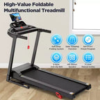 Treadmill on Sale: APP Control 3HP Portable Folding Treadmill, Treadmill with Incline, 7.5MPH, LED Display, 64 Programs, Jogging walking treadmill