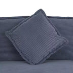 MAYEERTY 70.8 Modern Sofa Modular Sofa Upholstered Corduroy with Four Pillows for Living Room Blue