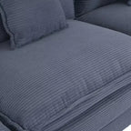 MAYEERTY 70.8 Modern Sofa Modular Sofa Upholstered Corduroy with Four Pillows for Living Room Blue