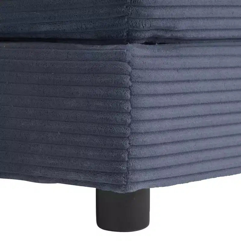 MAYEERTY 70.8 Modern Sofa Modular Sofa Upholstered Corduroy with Four Pillows for Living Room Blue