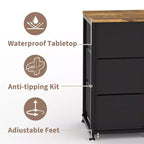 11 Drawer Dresser, TV Stand for 70 Inch TV, Entertainment Center with Storage, Chest of Drawers with Open Shelves for Living Room, Bedroom