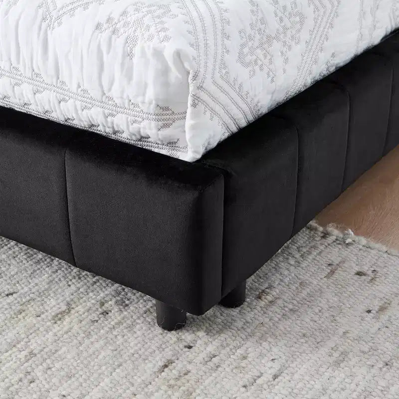 Bellemave Queen Upholstered Daybed with Comfortable Backrest and Armrests,Upholstered Daybed Frame for Bedroom and Living Room,Velvet