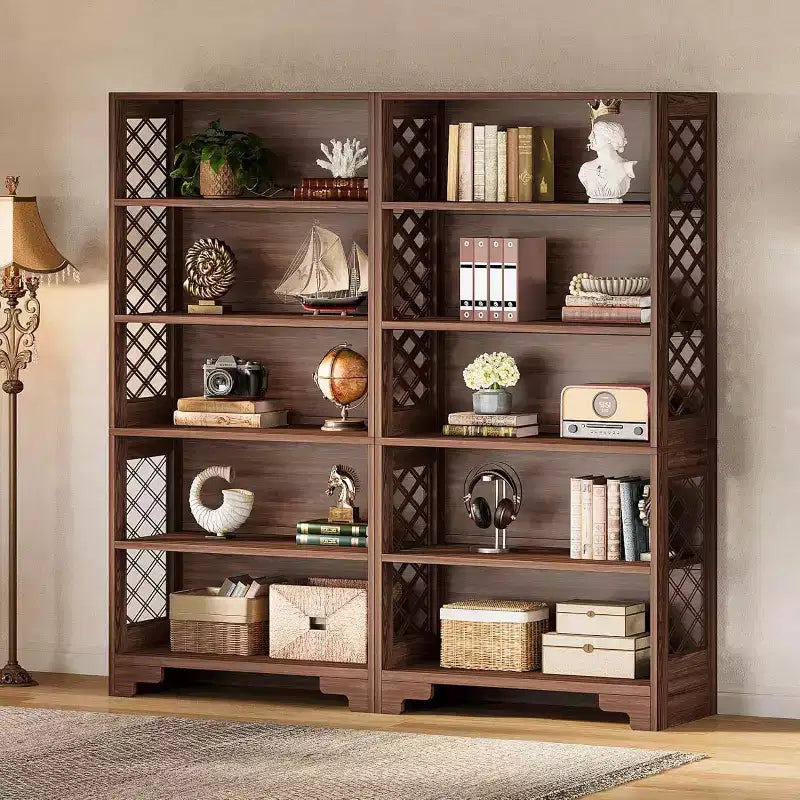 Lantine 71-Inch Tall Bookshelf, 6-Tier Large Mid-Century Bookcase with 5 Storage Shelves for Living Room, Home Office