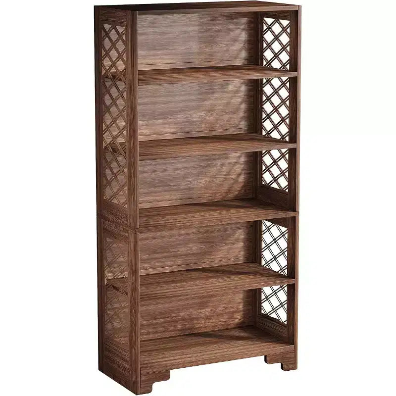 Lantine 71-Inch Tall Bookshelf, 6-Tier Large Mid-Century Bookcase with 5 Storage Shelves for Living Room, Home Office