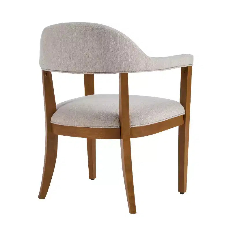 Christopher Knight Home Hoseok Modern Rubberwood Upholstered Dining Chairs with Armrests (Set of 2)