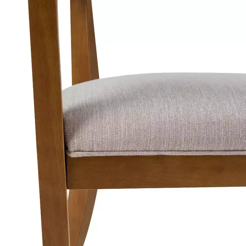 Christopher Knight Home Hoseok Modern Rubberwood Upholstered Dining Chairs with Armrests (Set of 2)