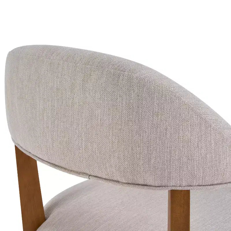 Christopher Knight Home Hoseok Modern Rubberwood Upholstered Dining Chairs with Armrests (Set of 2)